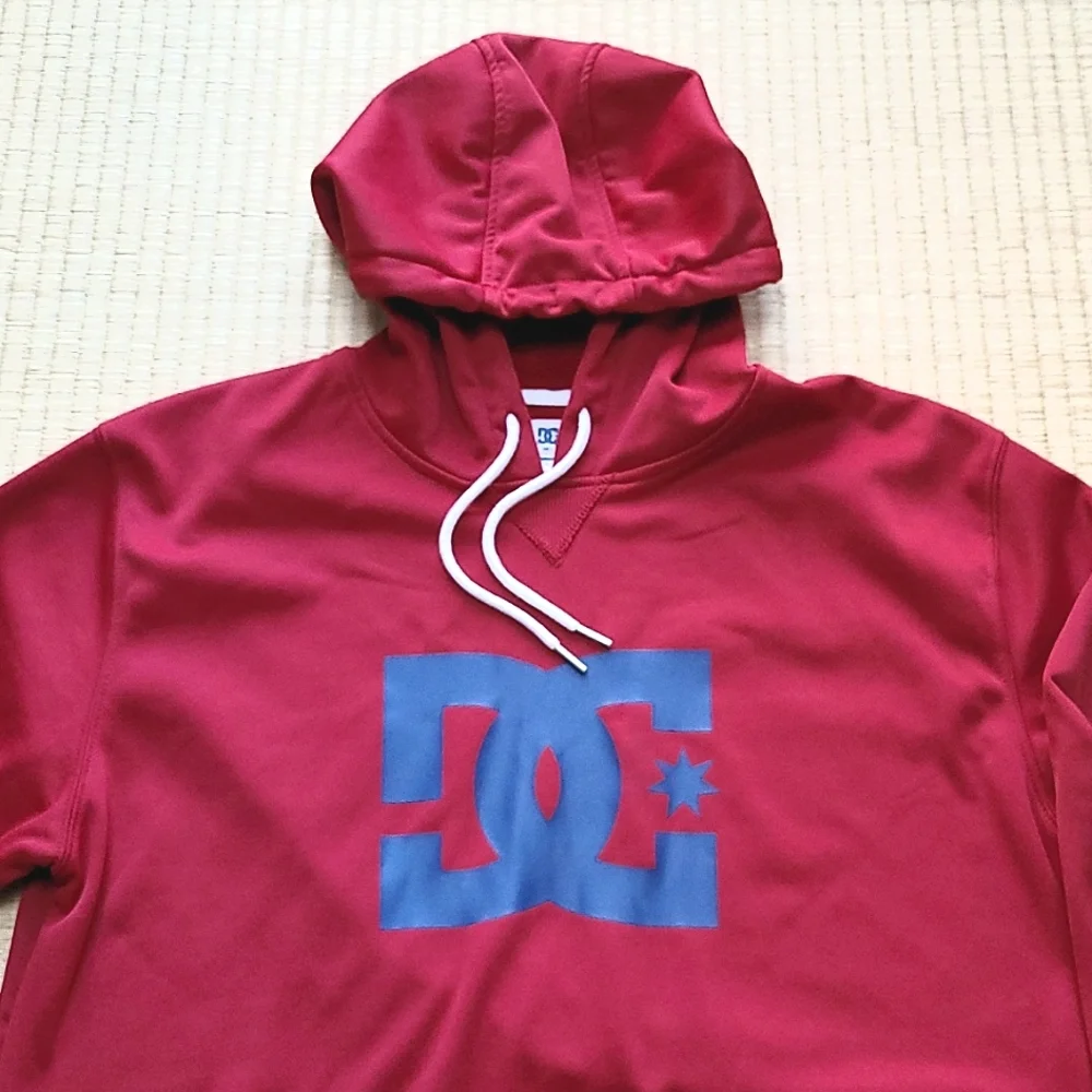 DC star pullover hoodie in red Size L - Picture 4 of 11